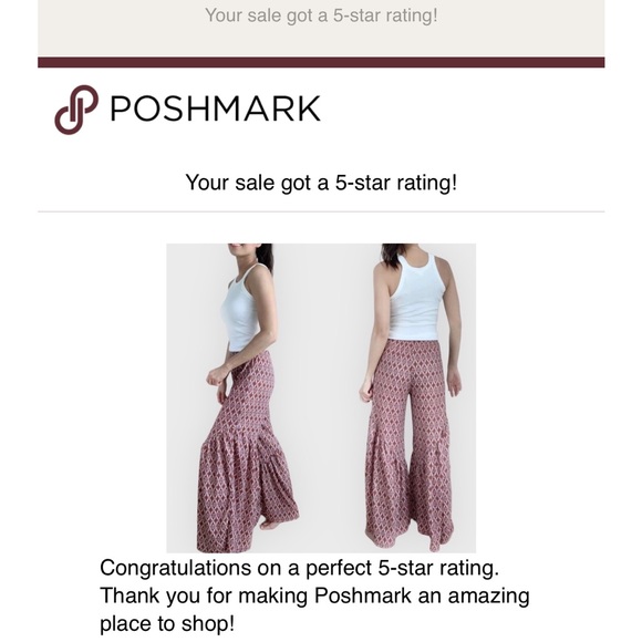 BOHO DAMASK PRINT FLARE PALAZZO PANTS - HIGH WAIST - Picture 2 of 4